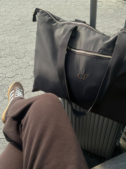 Shopper taske med lynlås