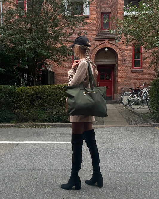 Shopper taske med lynlås