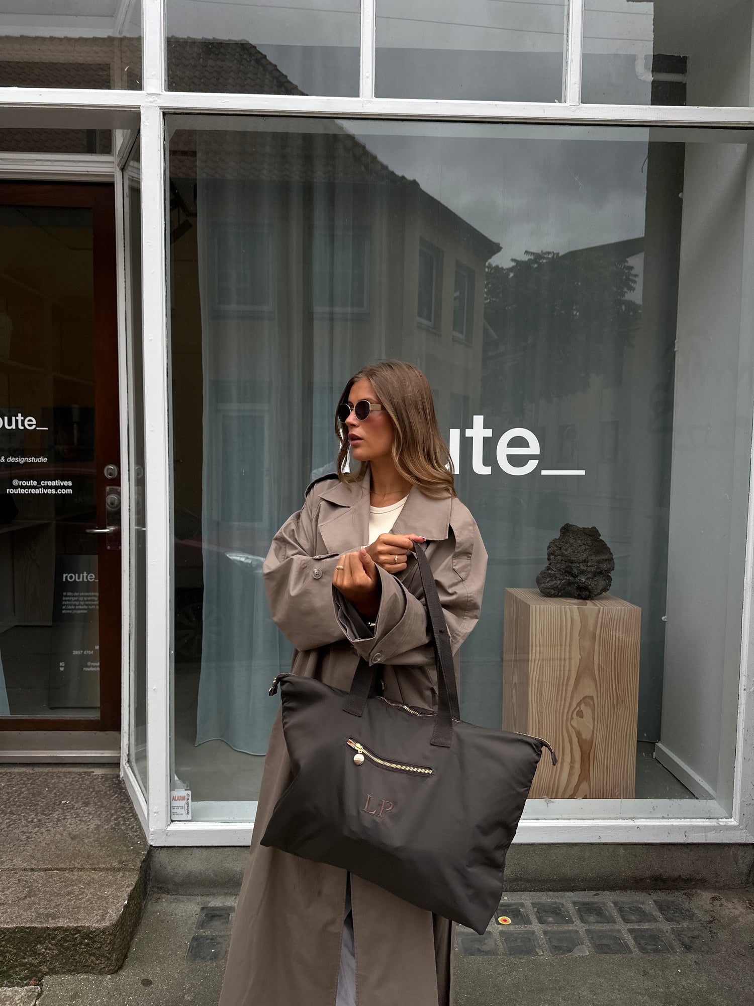 Shopper taske med lynlås