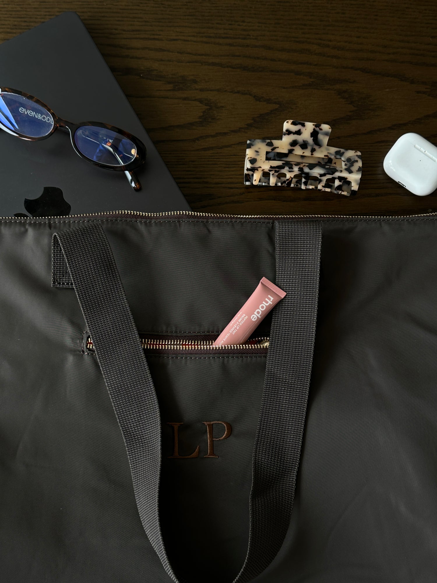 Shopper taske med lynlås